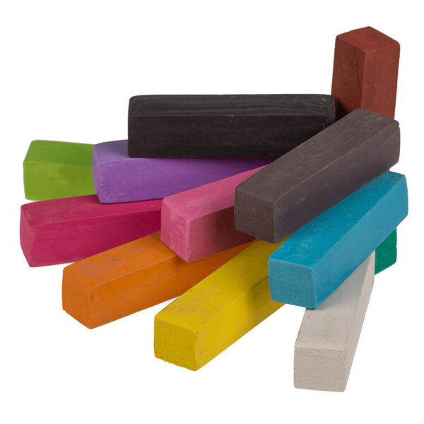 Haarkrijt - 12x - verschillende kleuren - 4 cm - krijtjes