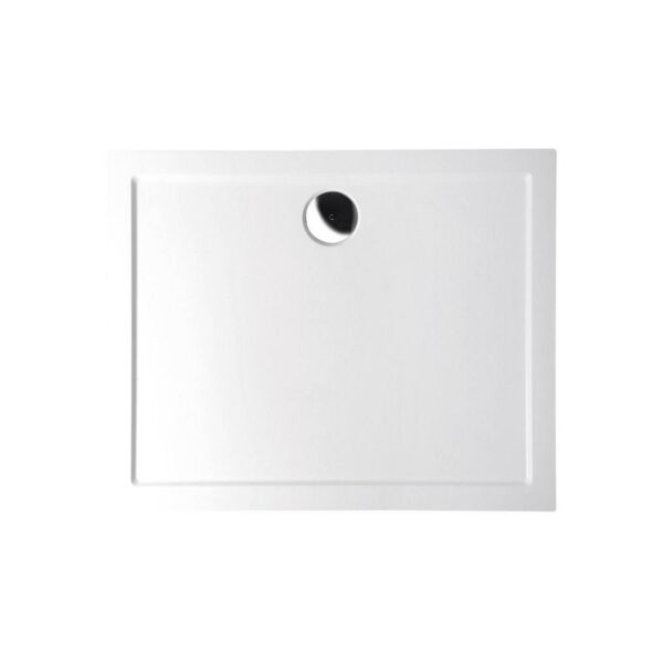 Douchebak Gegoten Marmer Sapho Karia 90x70x4 cm Rechthoek Wit