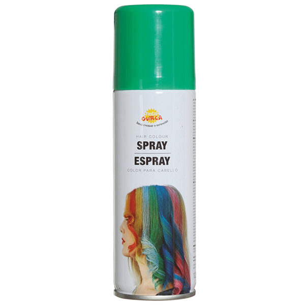 Fiestas Guirca Carnaval verkleed haar verf/spray - groen - spuitbus - 125 ml