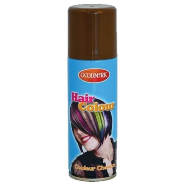 Carnaval verkleed haarverf/spray - bruin - 125 ml - alle leeftijden