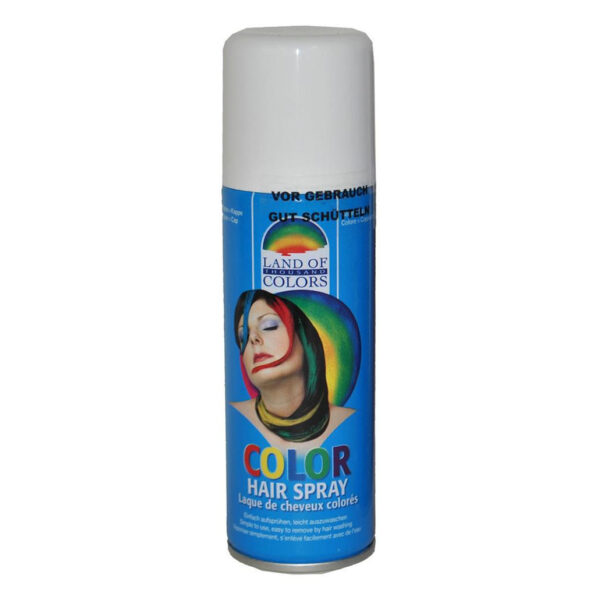 Carnaval verkleed haar verf - wit - busje 111 ml - Haarspray