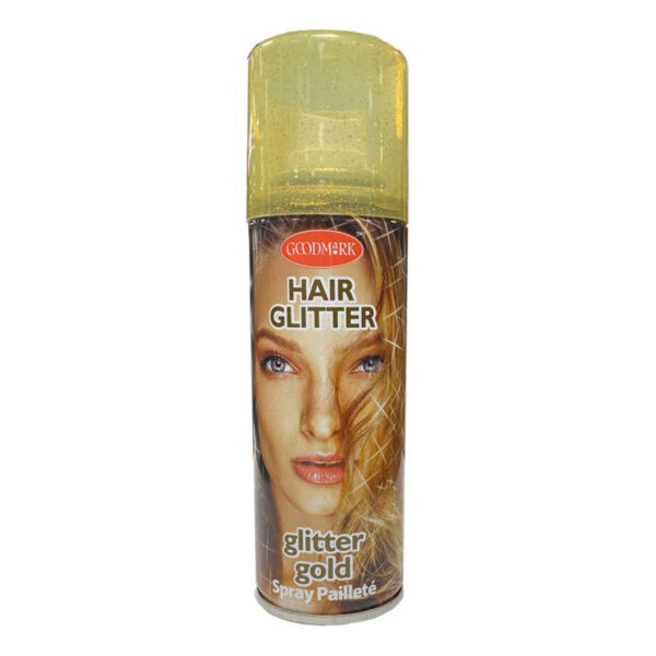 Haarspray of haarverf - kleur goud - verkleed accessoires - 125 ml