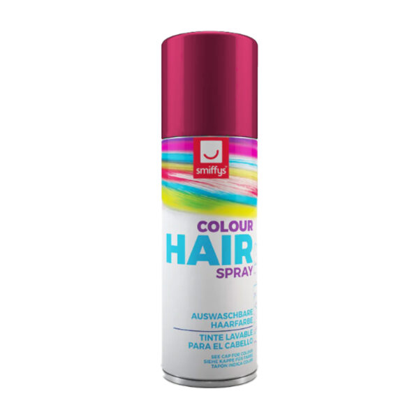 Smiffys carnaval haarverf - roze - spuitbus - 125 ml - haarspray