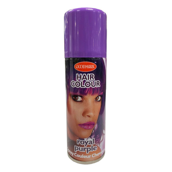 Haarspray of haarverf - kleur paars - verkleed accessoires - 125 ml