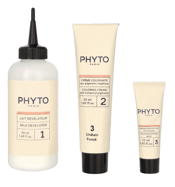 Phyto Phytocolor Permanent Color 3 Châtain Foncé Haarverf 112 ml