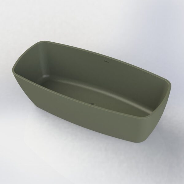 Vrijstaand Ligbad Boss & Wessing Cali 174x78x55 cm Cast Marble Mat Groen Boss & Wessing