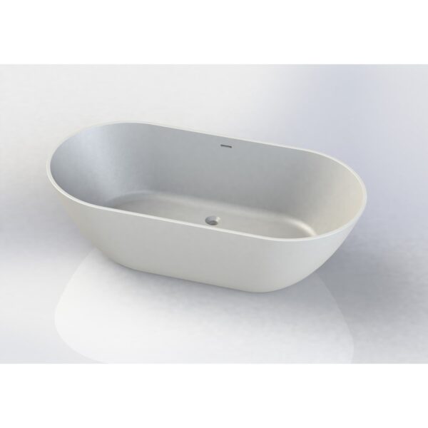 Vrijstaand Bad Arcqua Cusco Cast Marble 175x85x55 cm Mat Wit Aquasplash