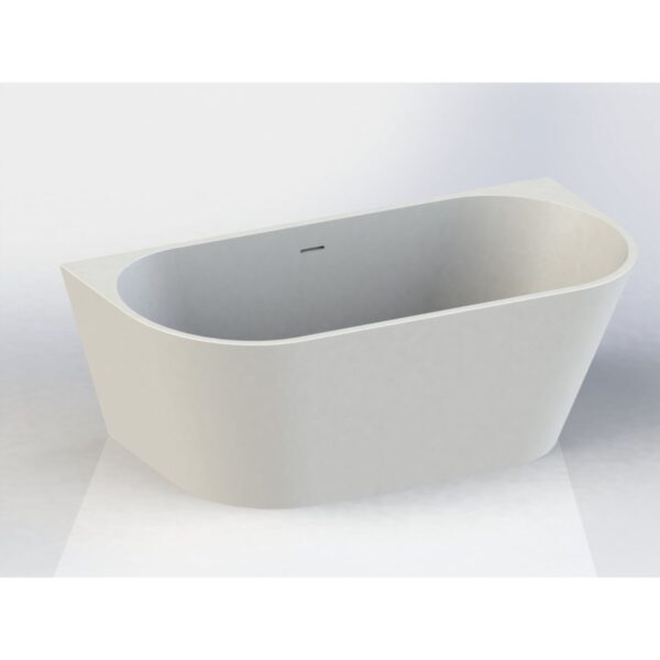 Half Vrijstaand Bad Arcqua Pinto Back To Wall 180x80x57 cm Glans Wit Arcqua