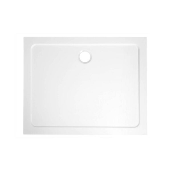 Douchebak Marmer Sapho Aqualine 100x80x3 cm Rechthoek Wit Sapho