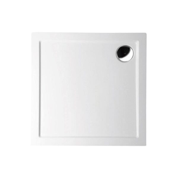 Douchebak Marmer Sapho Aura 100x100x4 cm Vierkant Wit Sapho