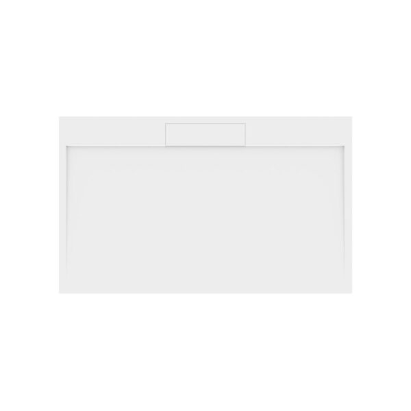 Douchebak Gegoten Marmer Sapho Irena 130x80x3.5 cm Rechthoek Wit