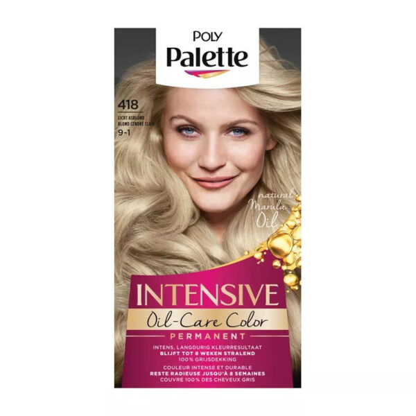 Schwarzkopf Schwarzkopf Poly Palette Haarverf 418 Licht Asblond